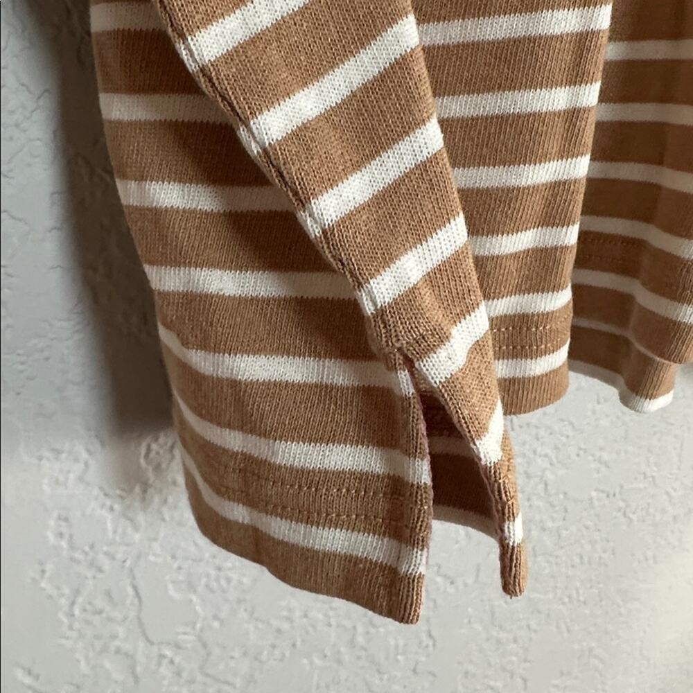NEW Boden Henley Breton Camel Tan Striped Long Sleeve Shirt Sweatshirt US 16/18 - Picture 7 of 11